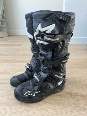 Alpinestars Tech 5 Black White Off-Road Motocross Boots Mens Size 6